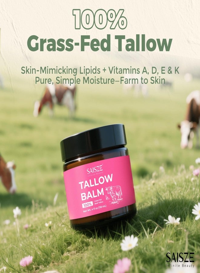 SAISZE Beef Tallow for Skin, Tallow and Honey Balm, 100% Grass Fed Beef Natural Moisturizer for Face, Dry Skin, 4oz - Image 3
